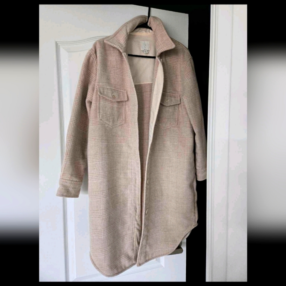 Joie Women's Plaid Coat sz M